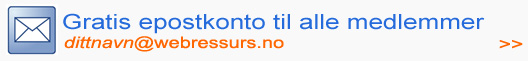 Gratis epostkonto til alle medlemmer!